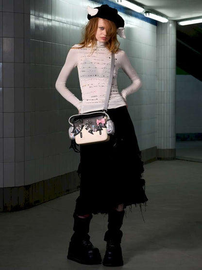 Wool Blend Emoji Stripe Turtleneck【s0000014648】