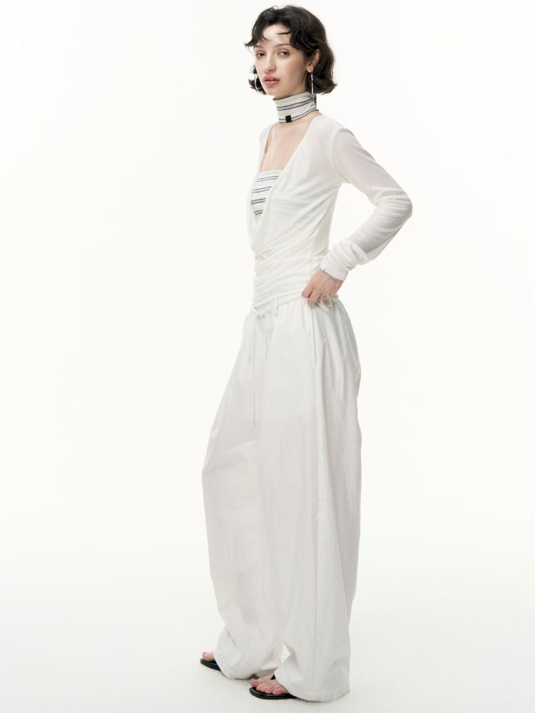 Striped bustier short skirt suit【s0000013740】