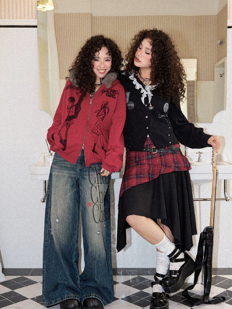 Punk-Style Lace Patchwork Shirt【s0000017895】