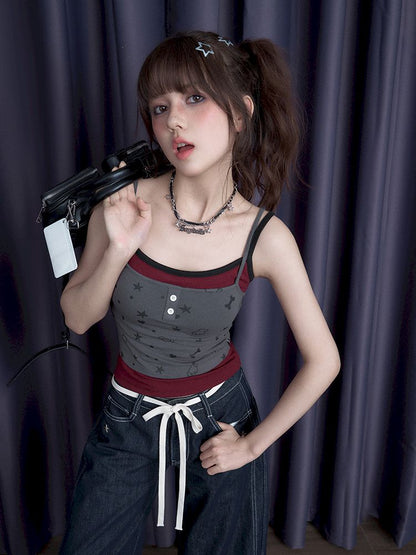 Printed Cami Tank Top【s0000012077】
