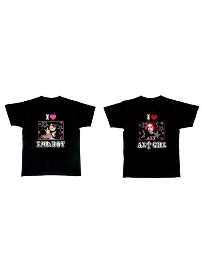 Slim shoulder hundred short T-shirt【s0000013598】