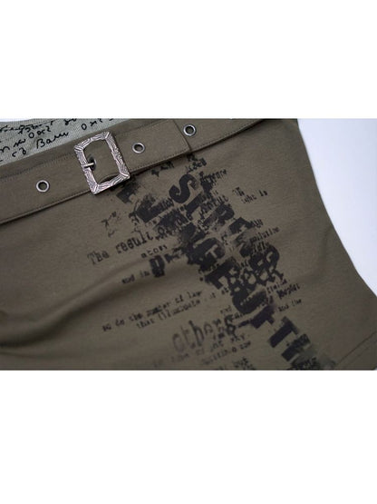 Belt Buckle Patchwork Cami Tank Top【s0000012641】