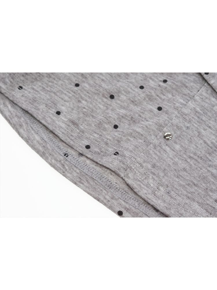 Cross Print Long Sleeve Knit Slouchy T-Shirt【s0000013892】