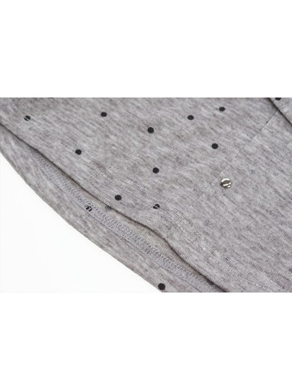 Cross Print Long Sleeve Knit Slouchy T-Shirt【s0000013892】