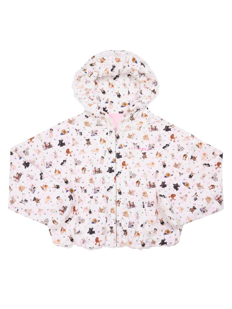Puppy Print Sweatshirt Jacket【s0000014413】