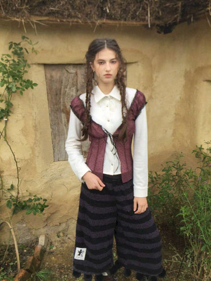 Blue Plaid Polka Dot Long Shirt【s0000014902】