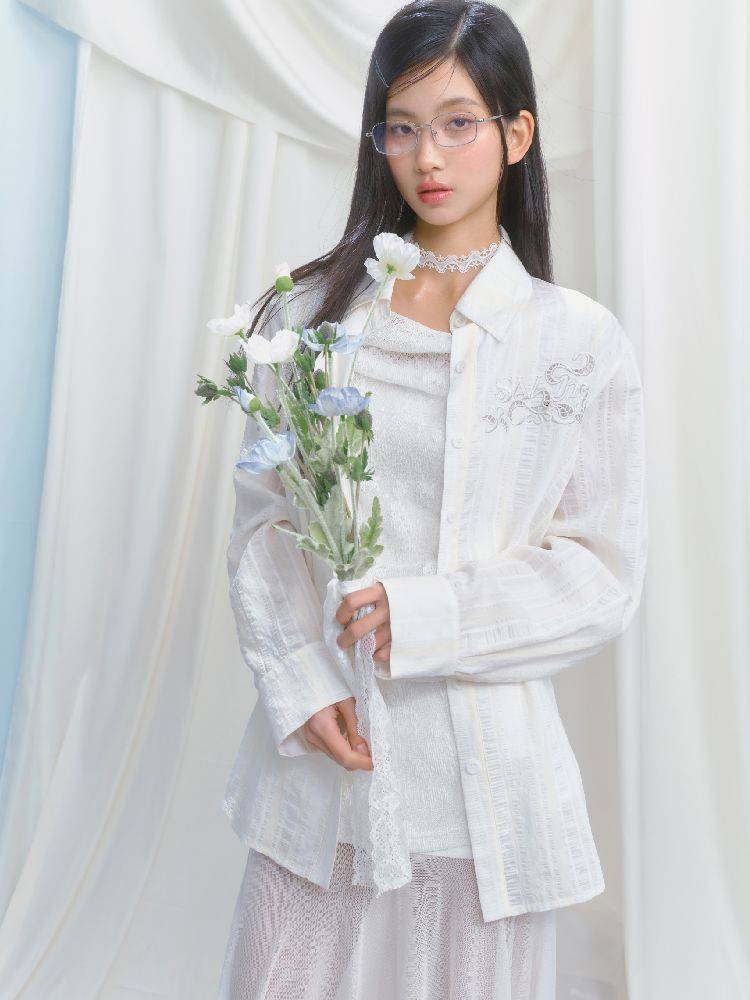 French lace pressed pleated dress【s0000012147】