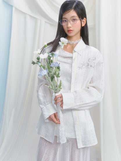 French lace pressed pleated dress【s0000012147】