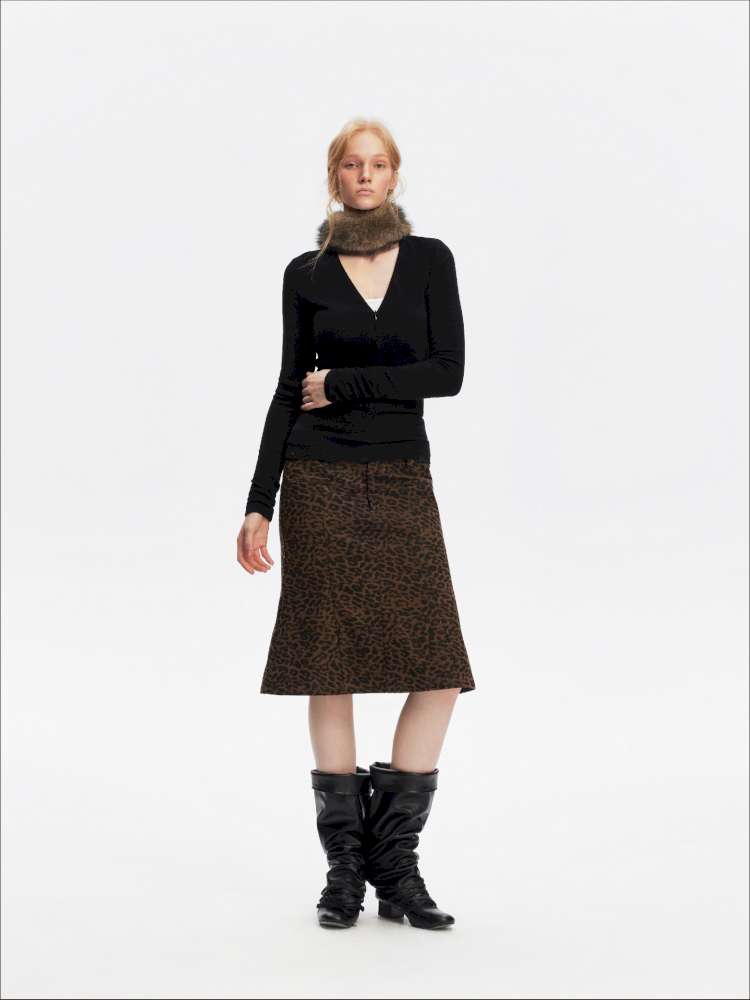 Leopard Print A-Line Mermaid Skirt【s0000015063】