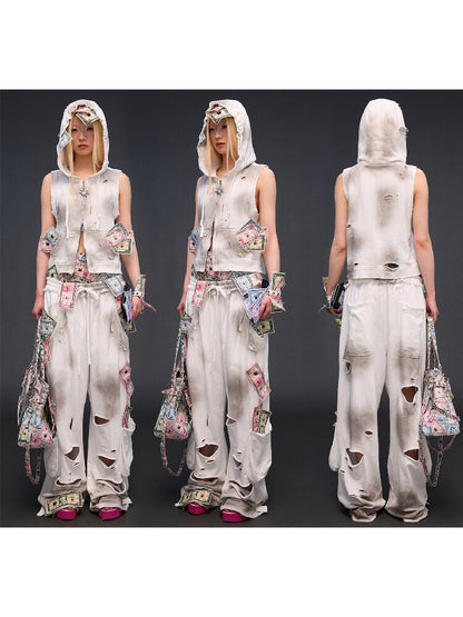 Printed Aro Pants Money Print T【s0000017032】
