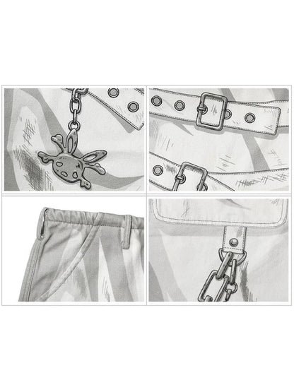 Hand-painted Printed Jeans【s0000011800】