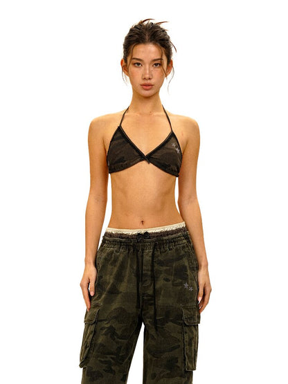 Star Rhinestone Camo Work Pants【s0000017908】