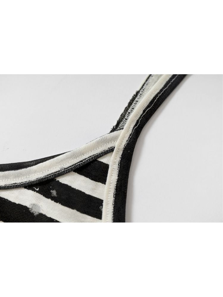 Printed Striped Camisole Tank Top【s0000012616】