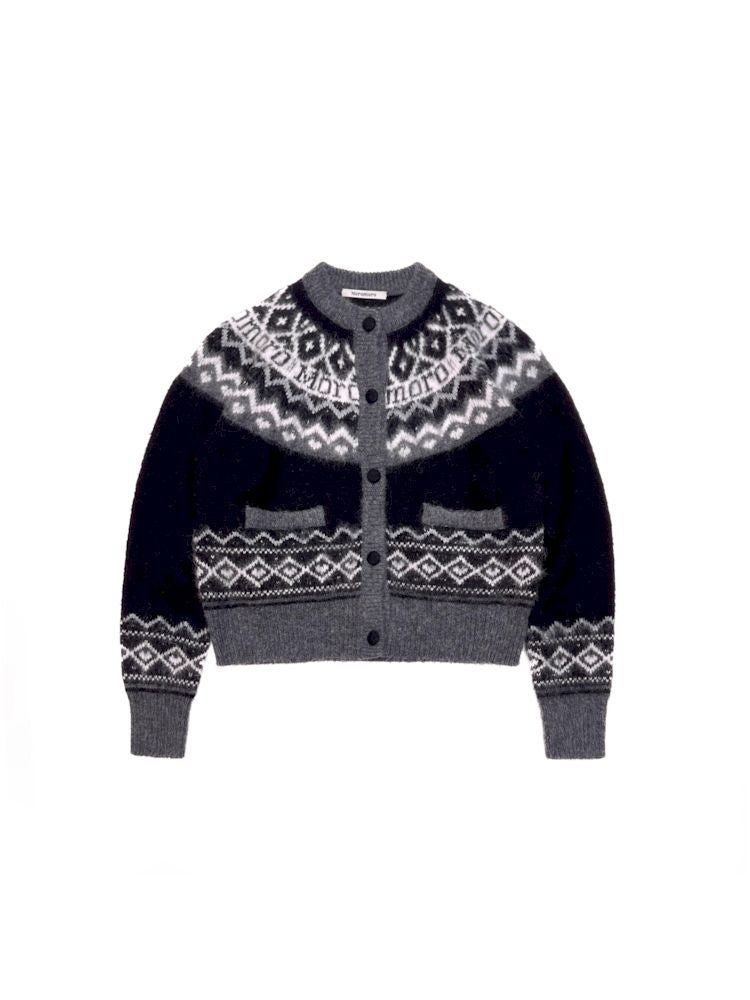 Fair Isle Striped Knit Top【s0000006024】