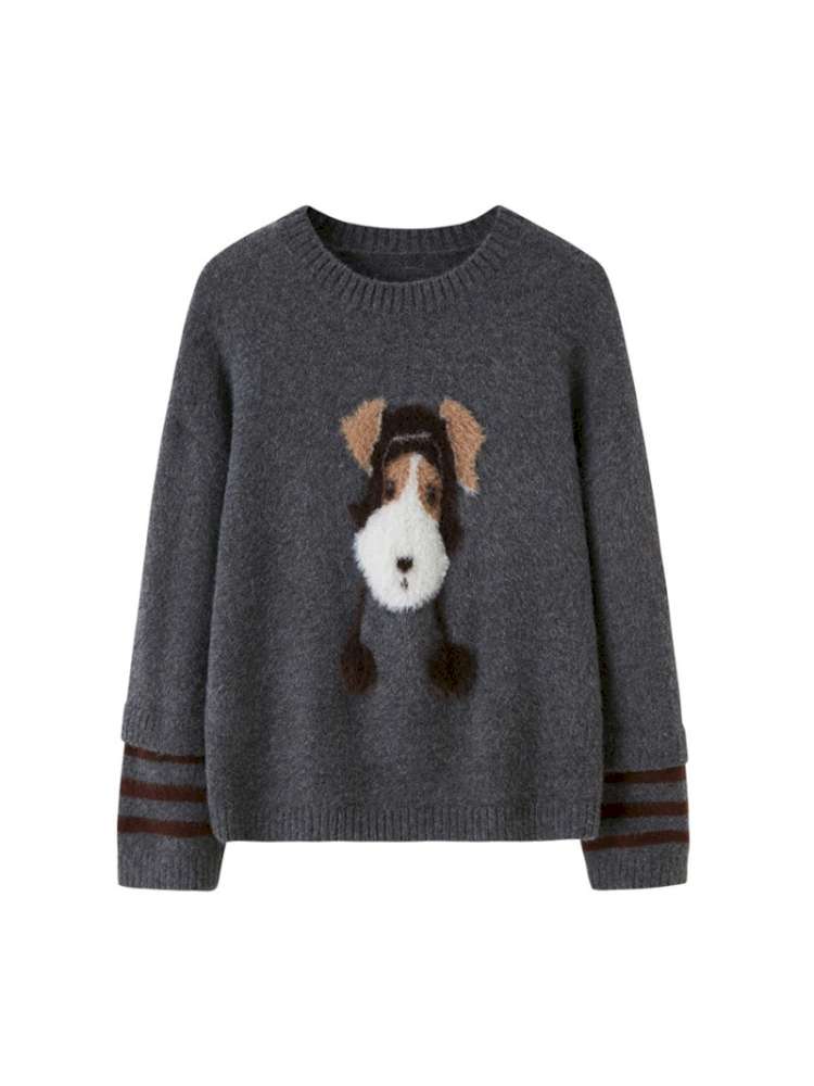 Puppy Kissing Bear Sweater Skirt【s0000015068】