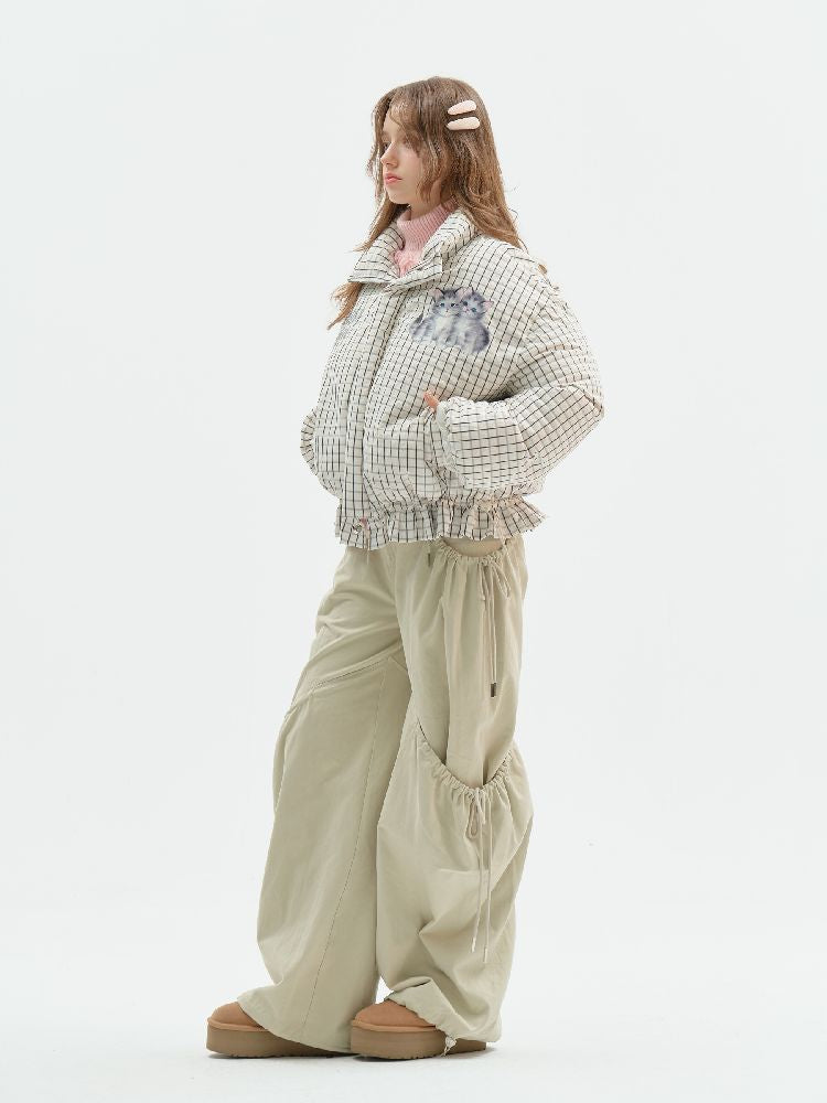 Short Thickened Cat Drawstring Jacket【s0000011505】