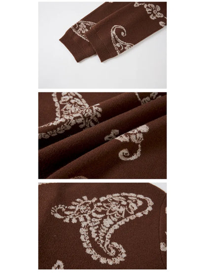 Jacquard Lightweight Long-Sleeve Soft-Fit Knit Cardigan【s0000014064】