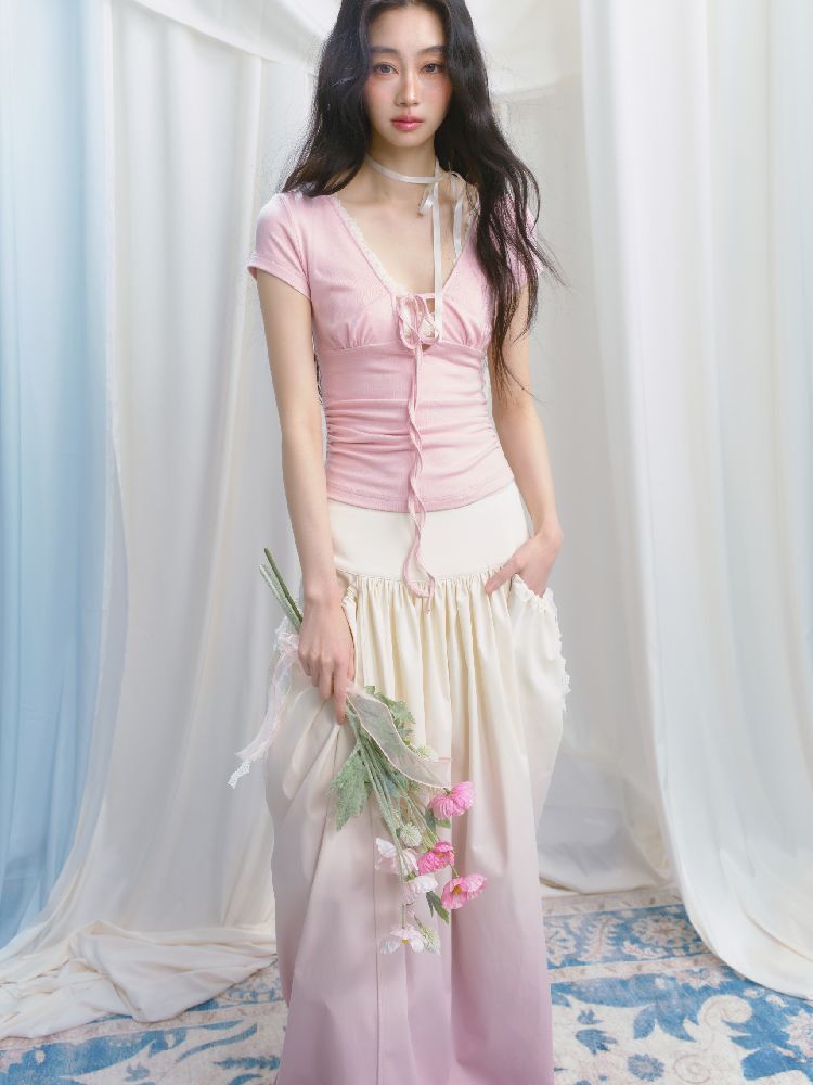 High-Waisted Half-Length Skirt【s0000012144】