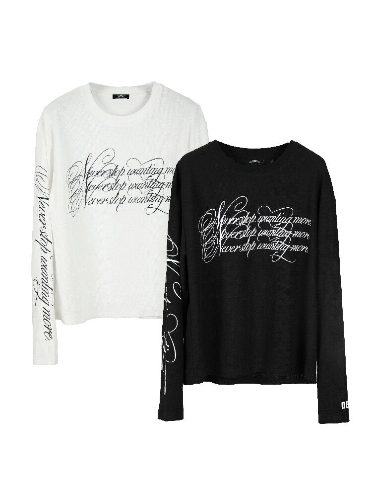 Flower Embroidered Waffle T-Shirt【s0000016186】