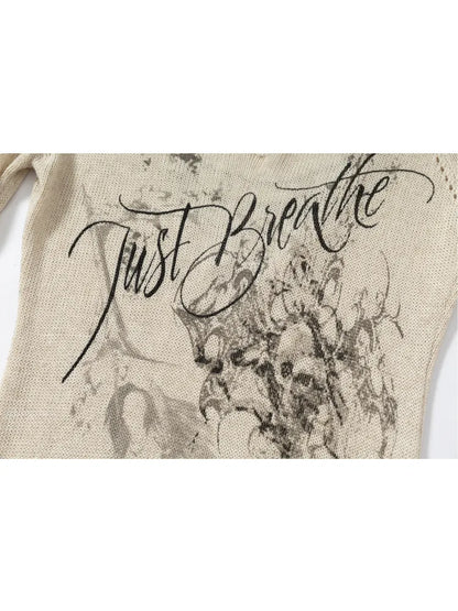 Slim-Fit V-Neck Long-Sleeve Knit Top【s0000013947】