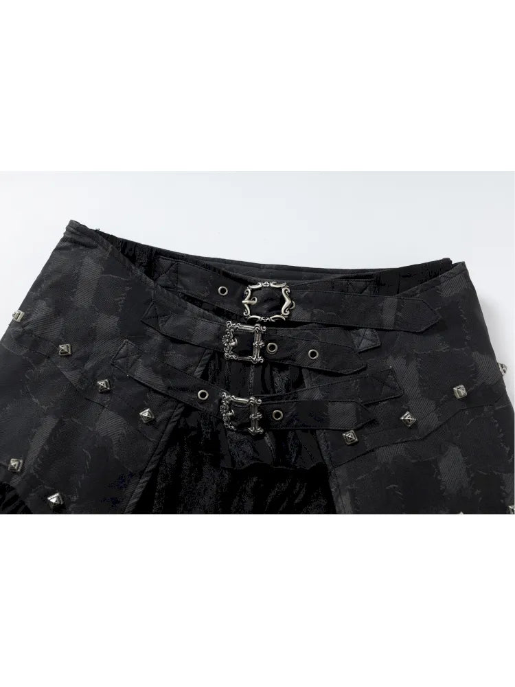 Asymmetrical multi-layer lace skirt【s0000013955】