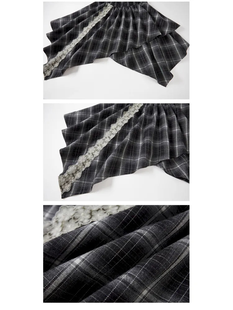 Lace Patchwork Skirt A-Line Mini Skirt【s0000014066】