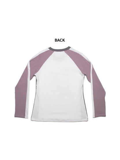 Distressed Contrast Long Sleeve Tee【s0000018043】