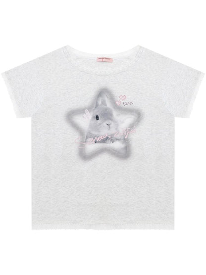 Lace edge large round neck loose short sleeve t-shirt【s0000013373】
