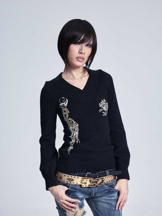 Soft Lantern Sleeve Printed Sweater【s0000015562】