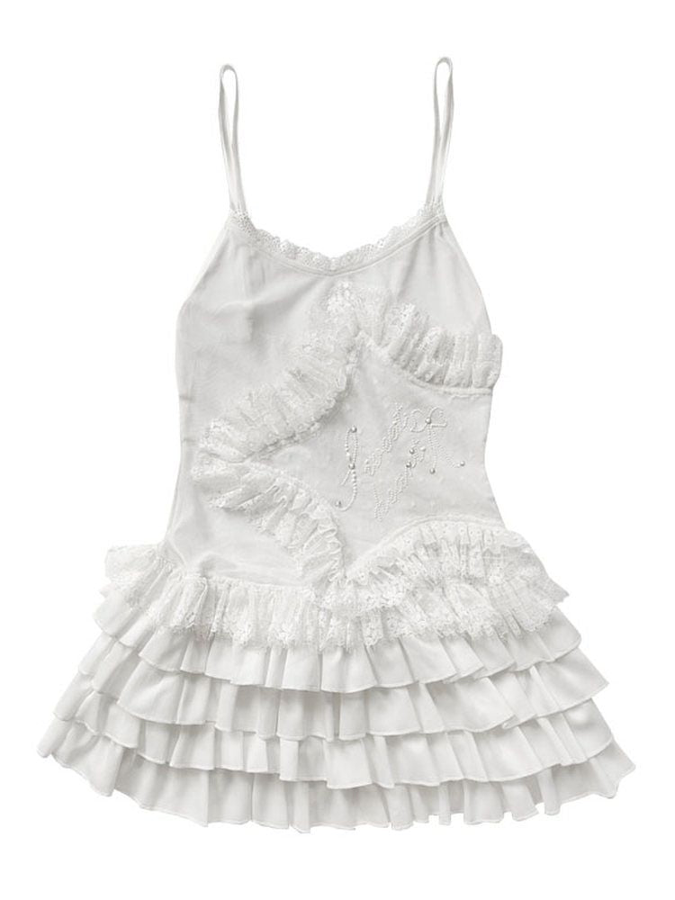 Ballet Style Slouchy Cake Lace Top【s0000013488】