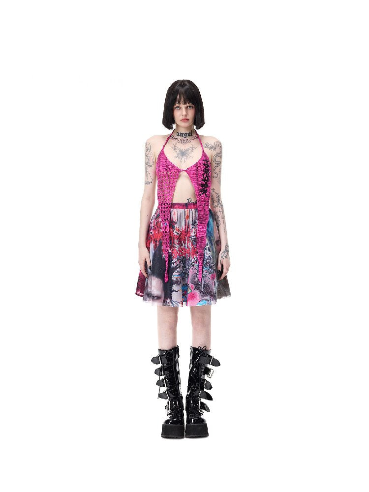 Portrait Patchwork Plaid Mini Skirt【s0000017726】