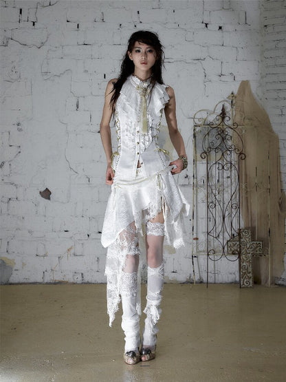 Medieval Ruffled Halter Camisole Top【s0000017235】