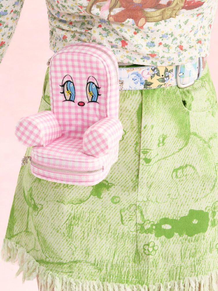 Plaid Floral Embroidered Crossbody Bag【s0000018728】