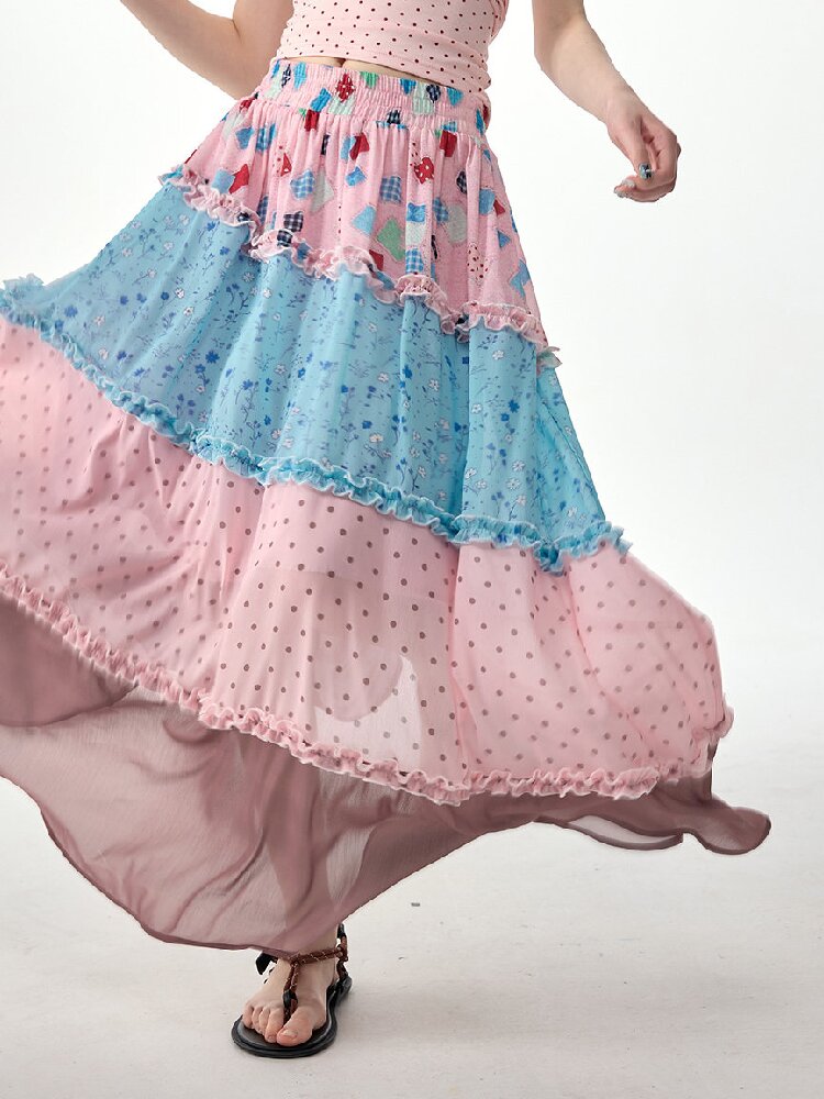 Pastoral Poem Floral Long Skirt【s0000017261】