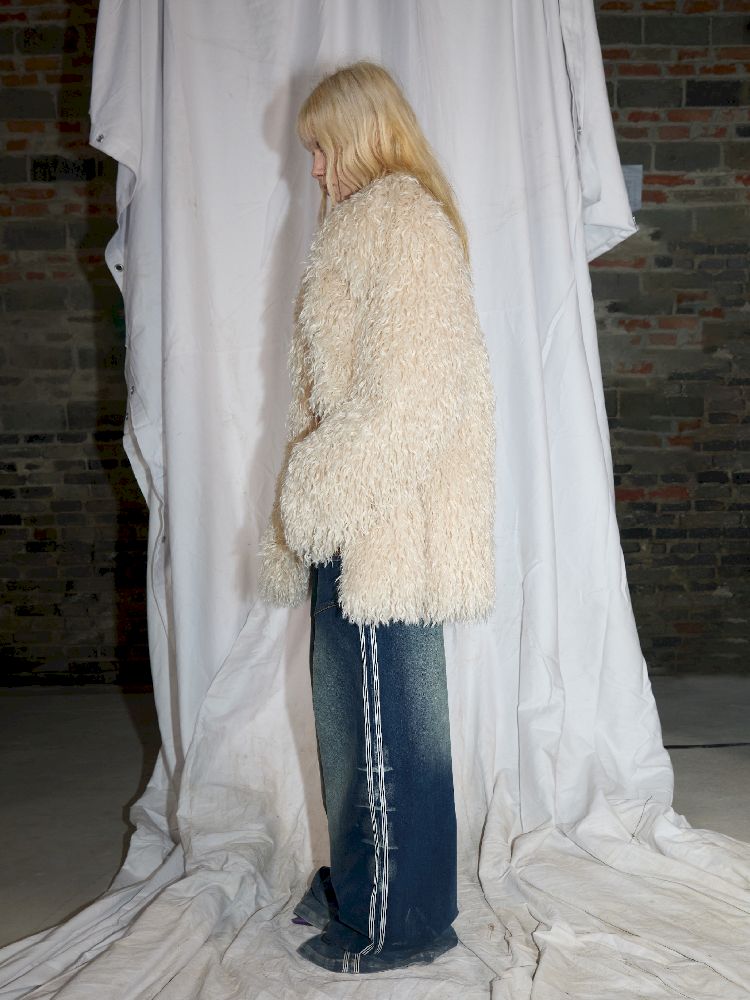 DYED TIP & CURLY FUR JACKET [S0000010946]