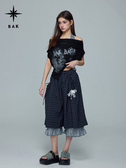 Off Shoulder Print Two Piece Top【s0000016692】