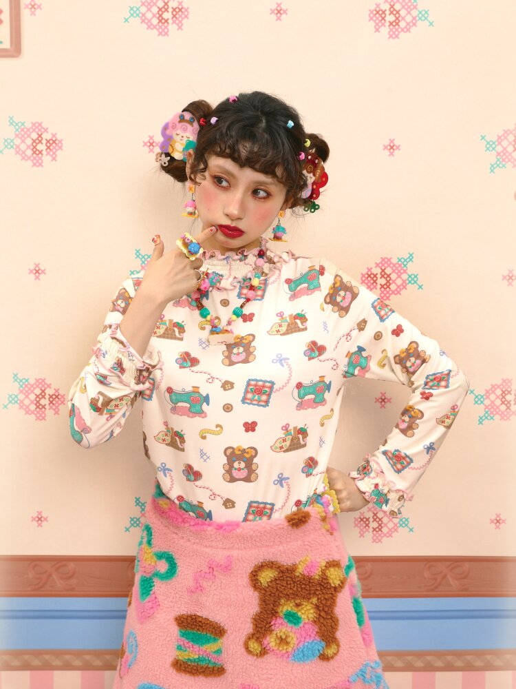 Cable Lace Collar Stretch Cotton【s0000015564】