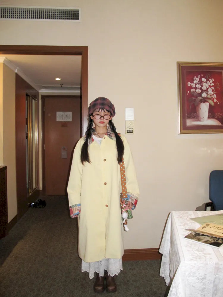 Color-Blocked Oversized Trench Coat【s0000014168】