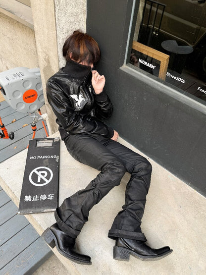 Dark Wind Star Patchwork Zip Jacket【s0000018205】