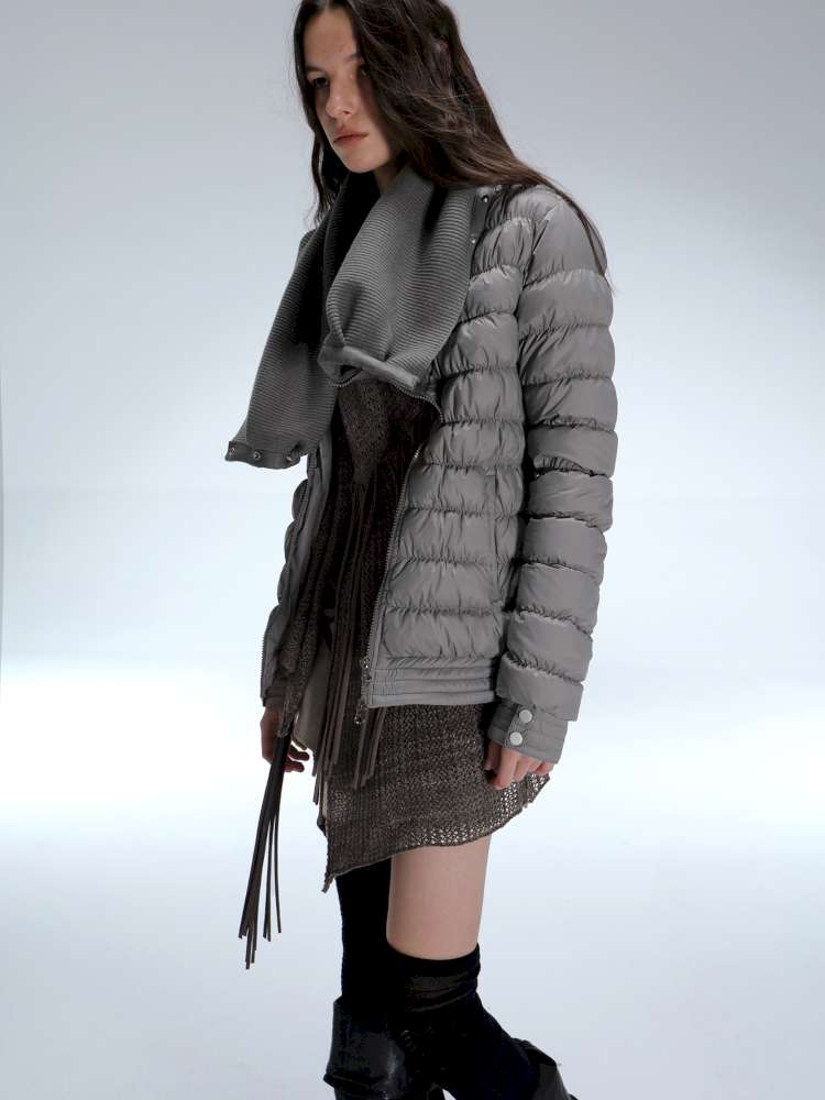 Original Pile Collar Slim Short Down Jacket【s0000014710】