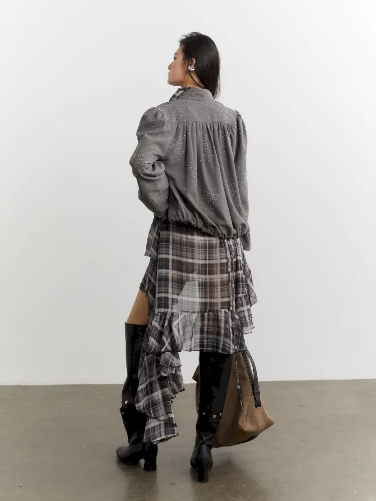 Diamond Pleated Short Jacket【s0000014035】