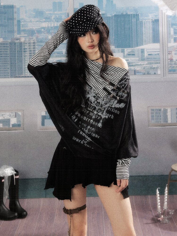 Pleated Irregular A-Line Skirt【s0000016271】