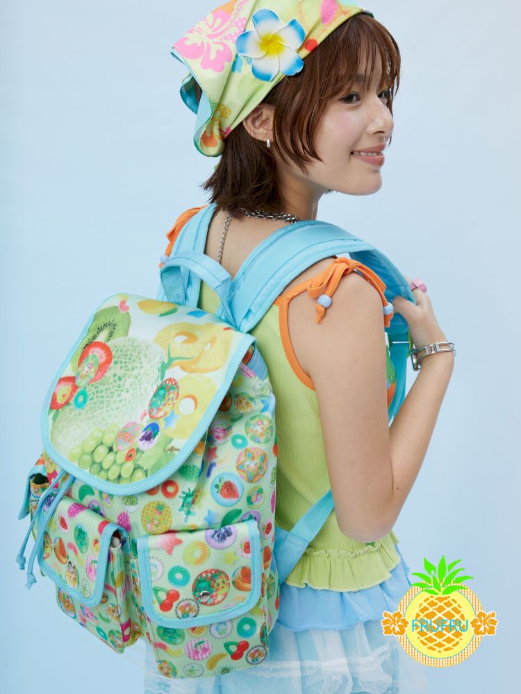 Fruit Print Cute Wings Backpack【s0000013162】