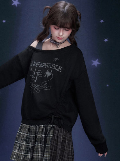 Dark Graffiti Fake Two Dress【s0000015466】