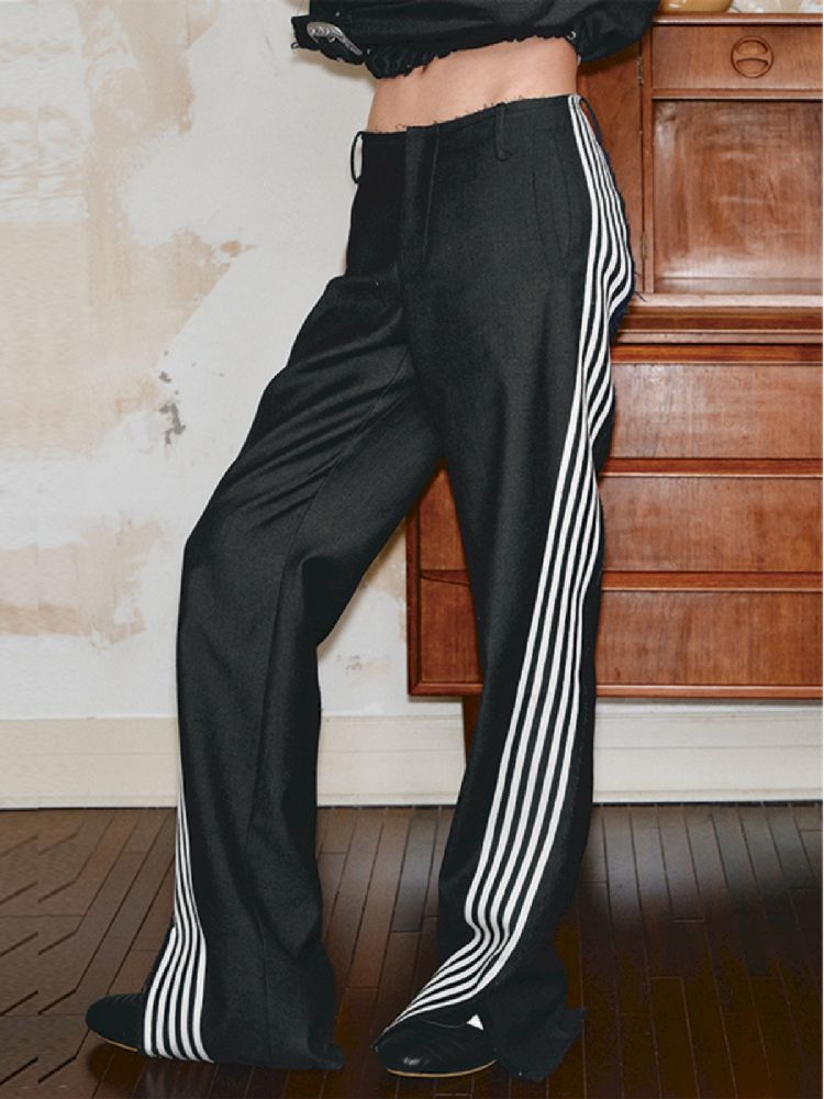 Patchwork Straight Suit Pants【s0000011608】