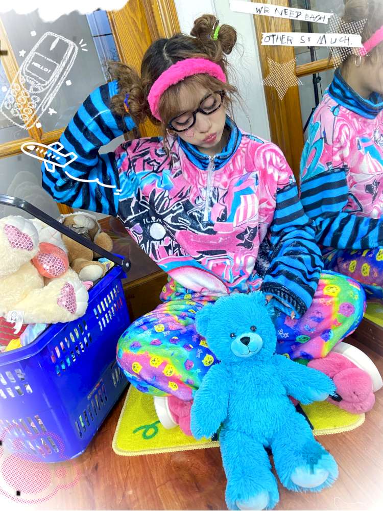 Striped Patchwork Plush Sweater【s0000015054】