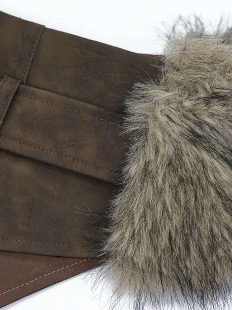 Patchwork Fringe Pocket Waist Belt【s0000013964】