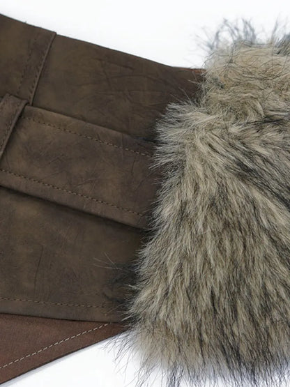 Patchwork Fringe Pocket Waist Belt【s0000013964】