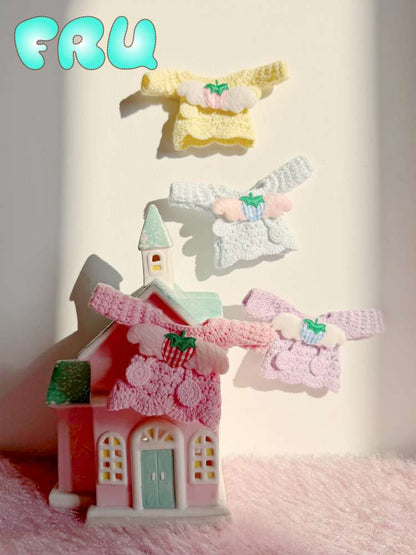 Knitted Strawberry Hairpin Sweater【s0000015111】