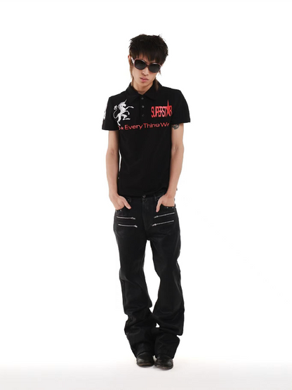 Embroidered Polo Street T-Shirt【s0000018251】